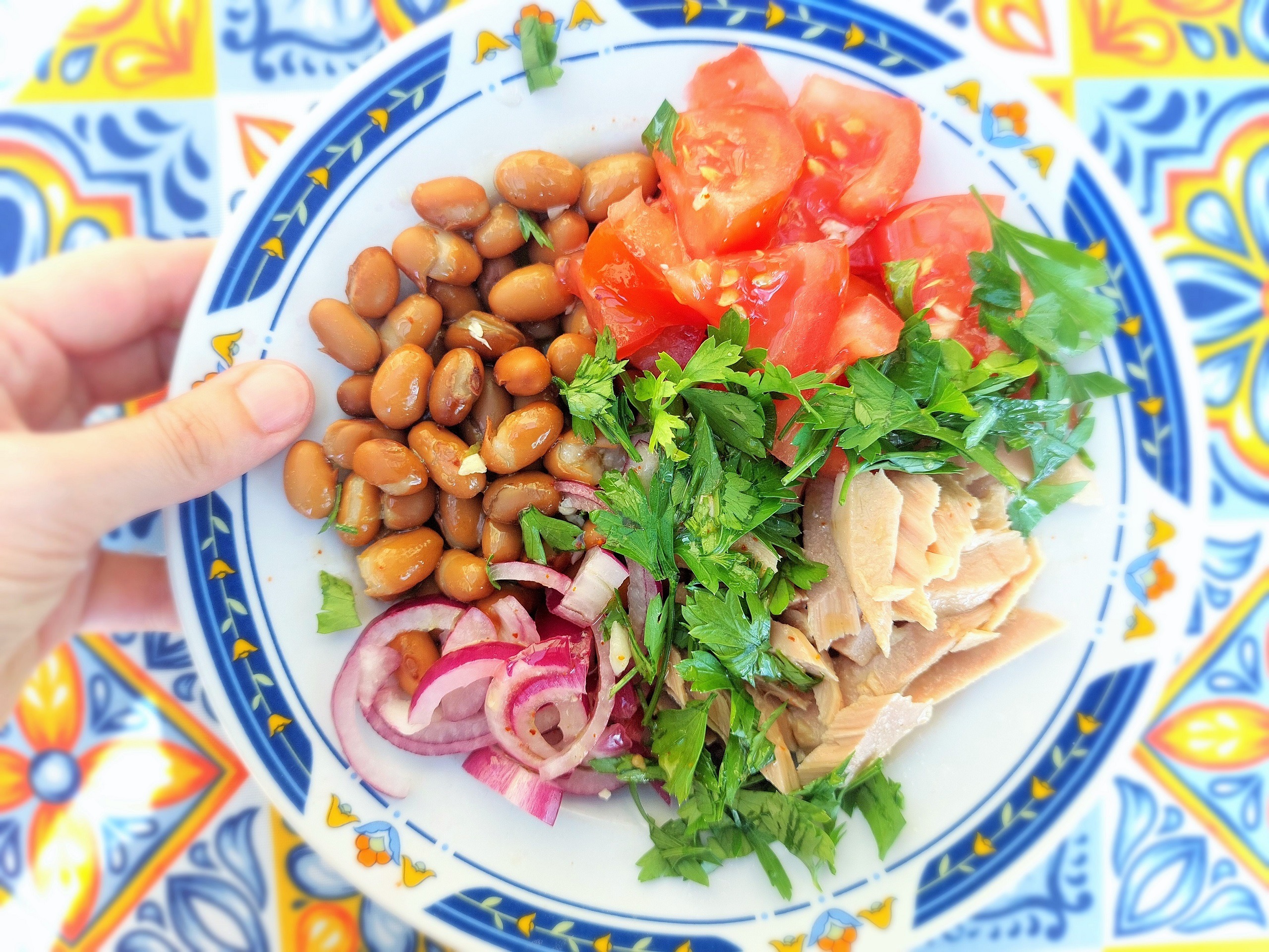 Recept Borlotti tonijn salade ingredienten - mediterraan dieet