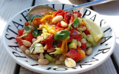 Cannellini salade met gegrilde paprika