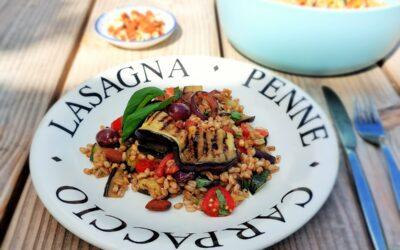 Speltsalade met gegrilde groenten